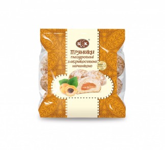 Пряники глазуровані з абрикосовою начинкою