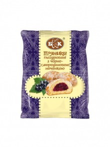 Пряники глазуровані з чорносмородиновою начинкою